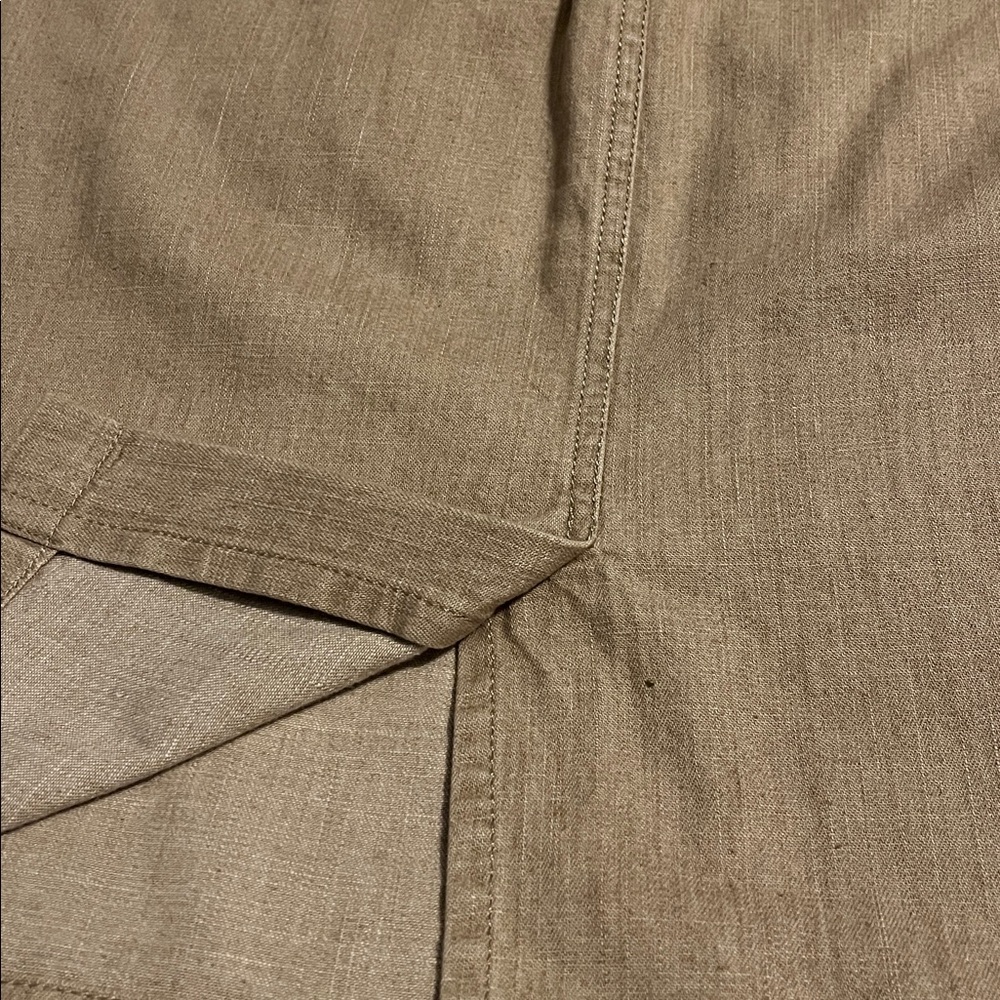 Ralph Lauren beige cotton skirt with buckle decor at waist size 10 perfect - Picture 7 of 8